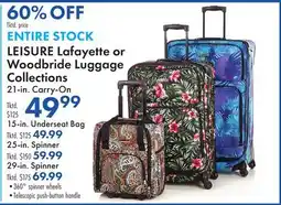Boscov's ENTIRE STOCK LEISURE Lafayette or Woodbride Luggage Collections offer