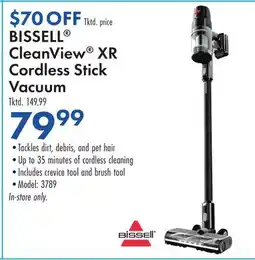Boscov's BISSELL CleanView XR Cordless Stick Vacuum offer