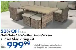 Boscov's Gulf Gate All-Weather Resin-Wicker 5-Piece Chat Dining Set offer