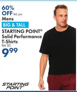 Boscov's Mens BIG & TALL STARTING POINT Solid Performance T-Shirts offer