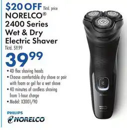 Boscov's NORELCO 2400 Series Wet & Dry Electric Shaver offer