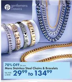 Boscov's Mens Stainless Steel Chains & Bracelets offer