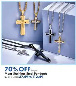 Boscov's Mens Stainless Steel Pendants offer