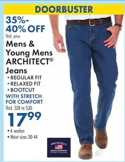 Boscov's Mens & Young Mens ARCHITECT Jeans offer