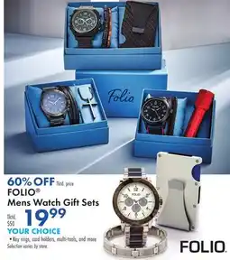 Boscov's FOLIO Mens Watch Gift Sets offer
