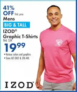 Boscov's Mens BIG & TALL IZOD Graphic T-Shirts offer