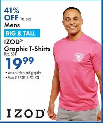 Boscov's Mens BIG & TALL IZOD Graphic T-Shirts offer