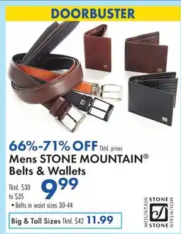 Boscov's Mens STONE MOUNTAIN Belts & Wallets offer