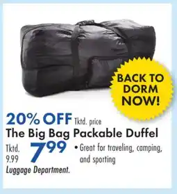 Boscov's The Big Bag Packable Duffel offer