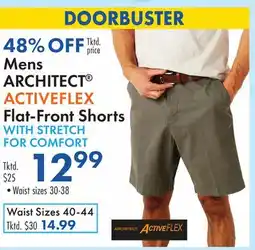 Boscov's Mens ARCHITECT ACTIVEFLEX Flat-Front Shorts WITH STRETCH FOR COMFORT offer