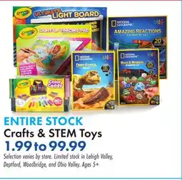 Boscov's Crafts & STEM Toys offer