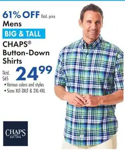 Boscov's Mens BIG & TALL CHAPS Button-Down Shirts offer