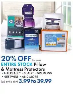 Boscov's ENTIRE STOCK Pillow & Mattress Protectors offer