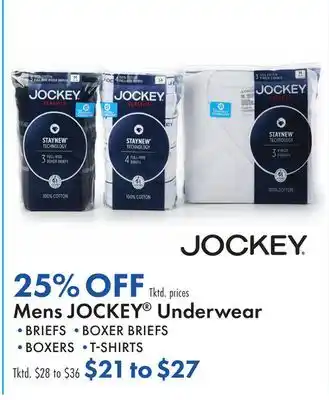 Boscov's Mens JOCKEY Underwear offer