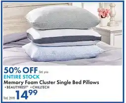 Boscov's Memory Foam Cluster Single Bed Pillows offer