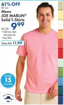 Boscov's Mens JOE MARLIN Solid T-Shirts offer