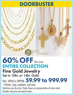 Boscov's ENTIRE COLLECTION Fine Gold Jewelry offer