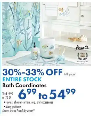 Boscov's ENTIRE STOCK Bath Coordinates offer