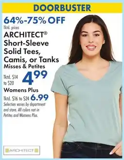 Boscov's ARCHITECT Short-Sleeve Solid Tees, Camis, or Tanks offer