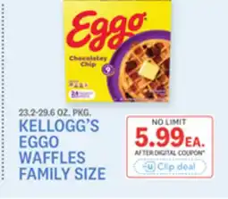 Kings Food Markets KELLOGG'S EGGO WAFFLES FAMILY SIZE offer