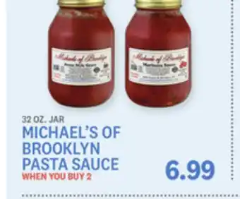 Kings Food Markets MICHAEL'S OF BROOKLYN PASTA SAUCE offer