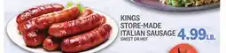 Kings Food Markets KINGS STORE-MADE ITALIAN SAUSAGE offer