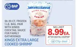 Kings Food Markets KINGS EXTRA LARGE COOKED SHRIMP offer