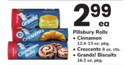 ACME Pillsbury Rolls Cinnamon 12.4-13 oz. pkg., Crescents 8 oz. ctn.,Grands! Biscuits 16.3 oz. pkg offer