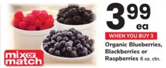 ACME Organic Blueberries, Blackberries or Raspberries offer