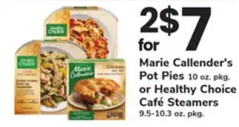 ACME Marie Callender's Pot Pies 10 oz. pkg. or Healthy Choice Café Steamers 9.5-10.3 oz. pkg offer