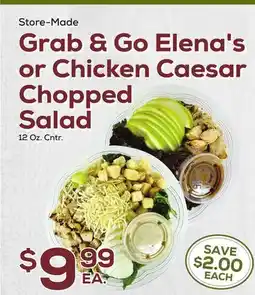 DeCicco & Sons Grab & Go Elena's or Chicken Caesar Chopped Salad offer