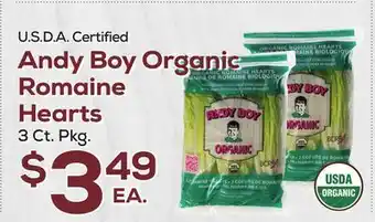 DeCicco & Sons Andy Boy Organic Romaine Hearts offer