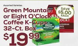 DeCicco & Sons Green Mountain or Eight O'Clock Coffee K-Cups offer