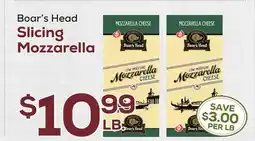 DeCicco & Sons Boar's Head Slicing Mozzarella offer