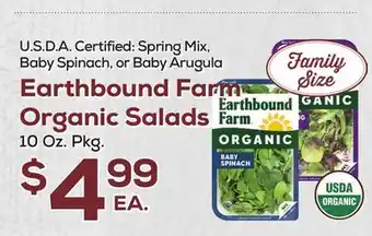 DeCicco & Sons Earthbound Farm Organic Salads offer