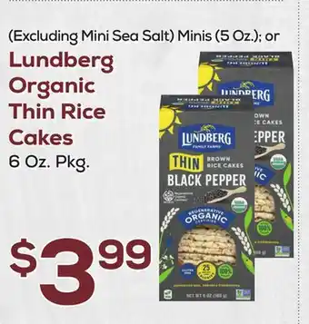 DeCicco & Sons Lundberg Organic Thin Rice Cakes, 6 Oz. Pkg offer