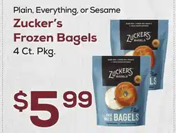 DeCicco & Sons Zucker's Frozen Bagels offer