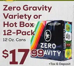 DeCicco & Sons Zero Gravity Variety or Hot Box 12-Pack offer