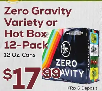 DeCicco & Sons Zero Gravity Variety or Hot Box 12-Pack offer