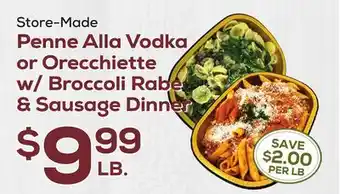 DeCicco & Sons Penne Alla Vodka or Orecchiette w/Broccoli Rabe & Sausage Dinner offer