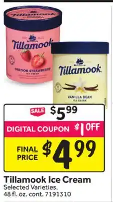 Stop&Shop Tillamook Ice Cream offer