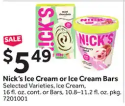 Stop&Shop Nick's Ice Cream or Ice Cream Bars offer
