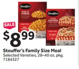 Stop&Shop Stouffer's Family Size Meal offer