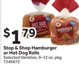 Stop&Shop Stop & Shop Hamburger or Hot Dog Rolls offer