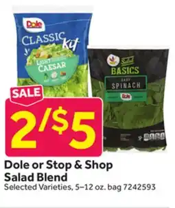Stop&Shop Dole or Stop & Shop Salad Blend offer