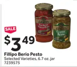 Stop&Shop Fillipo Berio Pesto offer