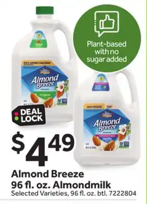 Stop&Shop Almond Breeze 96 fl oz. Almondmilk offer
