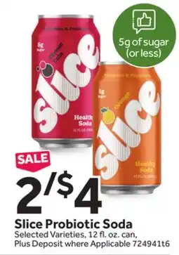Stop&Shop Slice Probiotic Soda offer