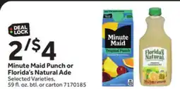 Stop&Shop Minute Maid Punch or Florida's Natural Ade offer