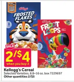 Stop&Shop Kellogg's Cereal offer